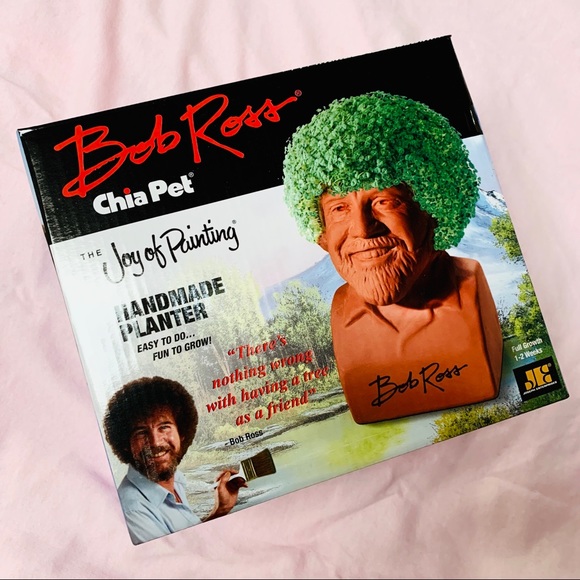 Chia Pet Accessories - 🎨👨🏻‍🎨 Bob Ross Chia Pet handmade planter
